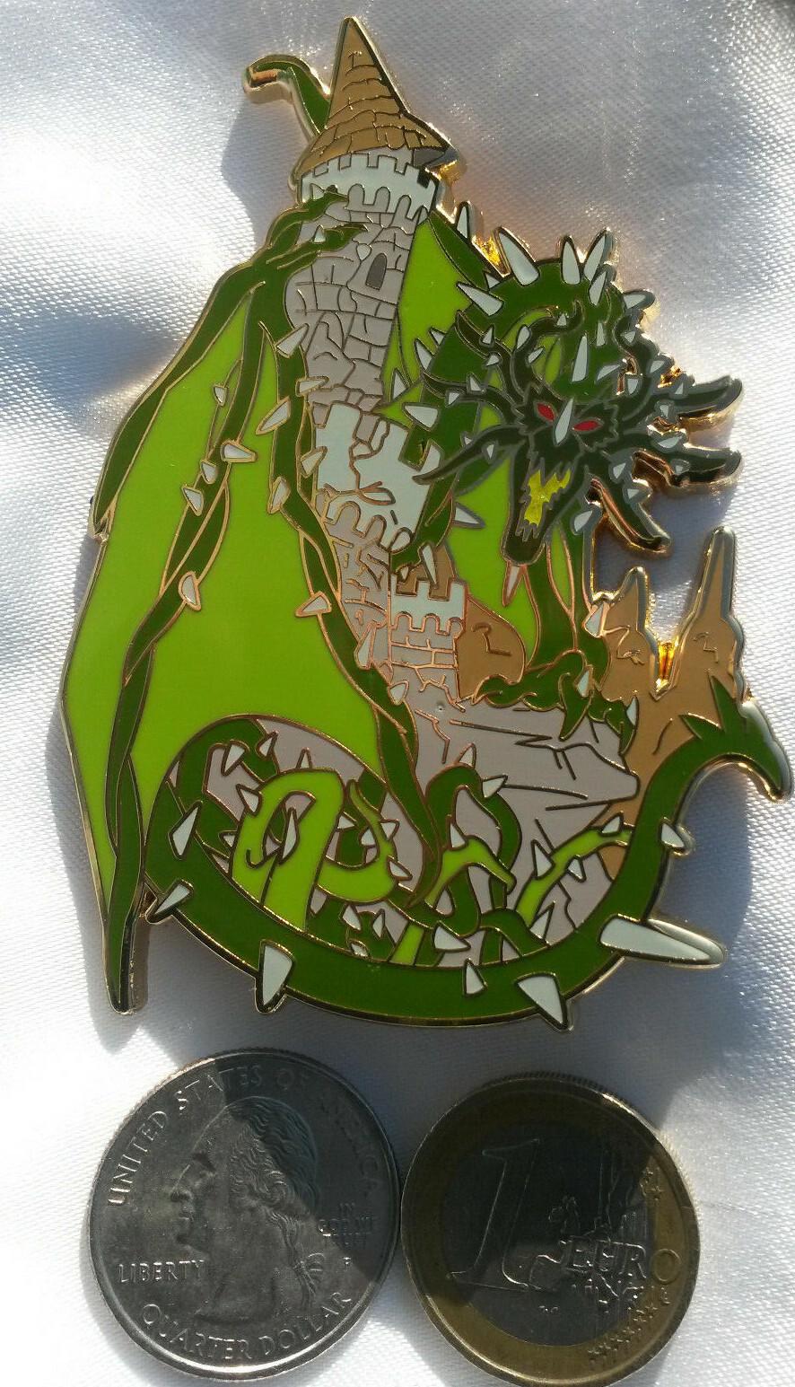 Dragon Bramble Castle Sleeping Beauty style LE 100 fairy - tale - pins Jumbo Pin