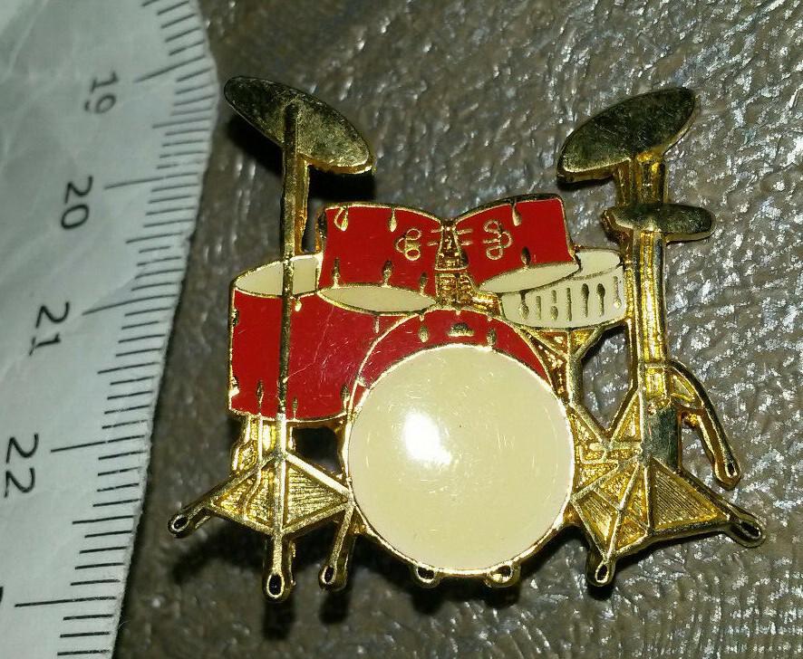 Drum set red version Pin
