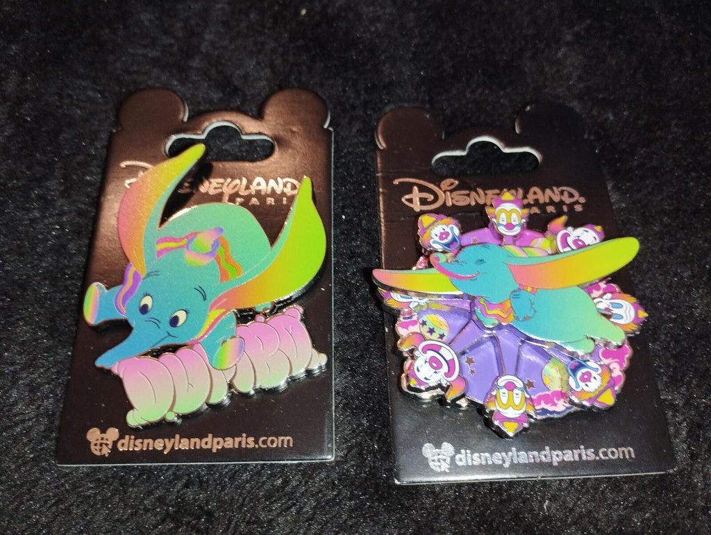 Dumbo Balloon Name & Spinner Clowns flashy color Disney L Paris Dlp 2023 2 Pins