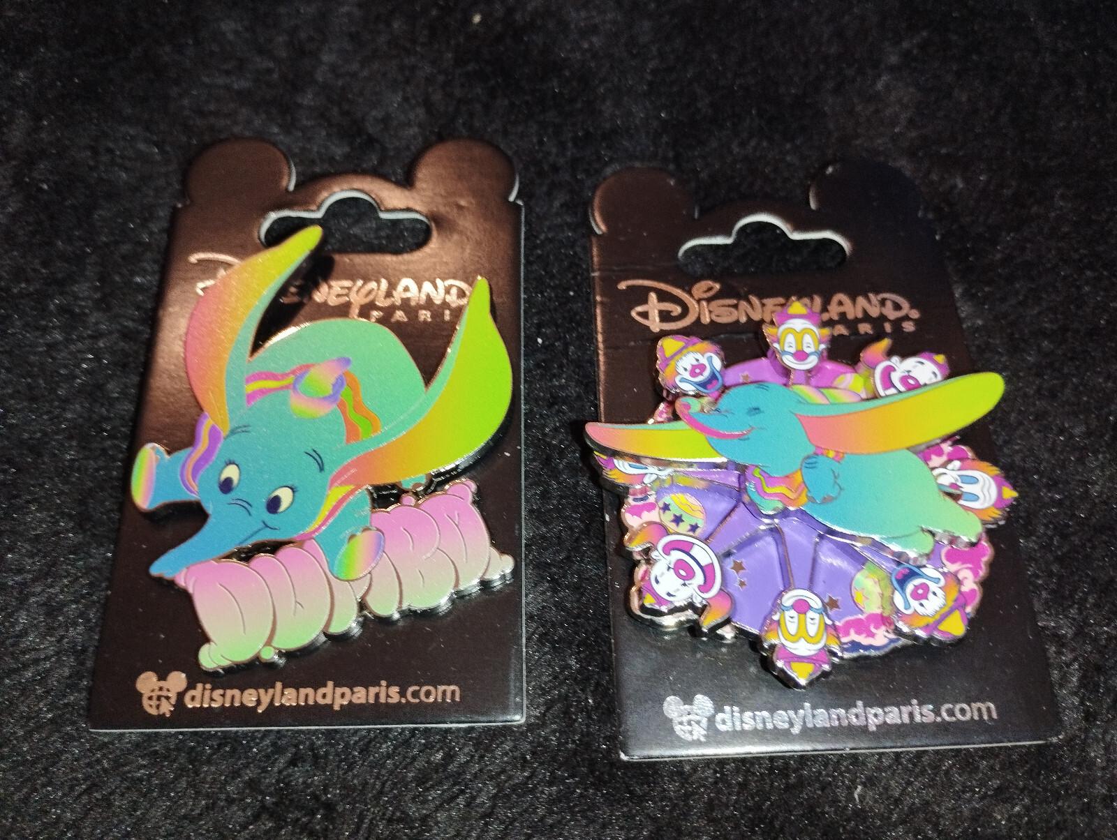 Dumbo Balloon Name & Spinner Clowns flashy color Disney L Paris Dlp 2023 2 Pins