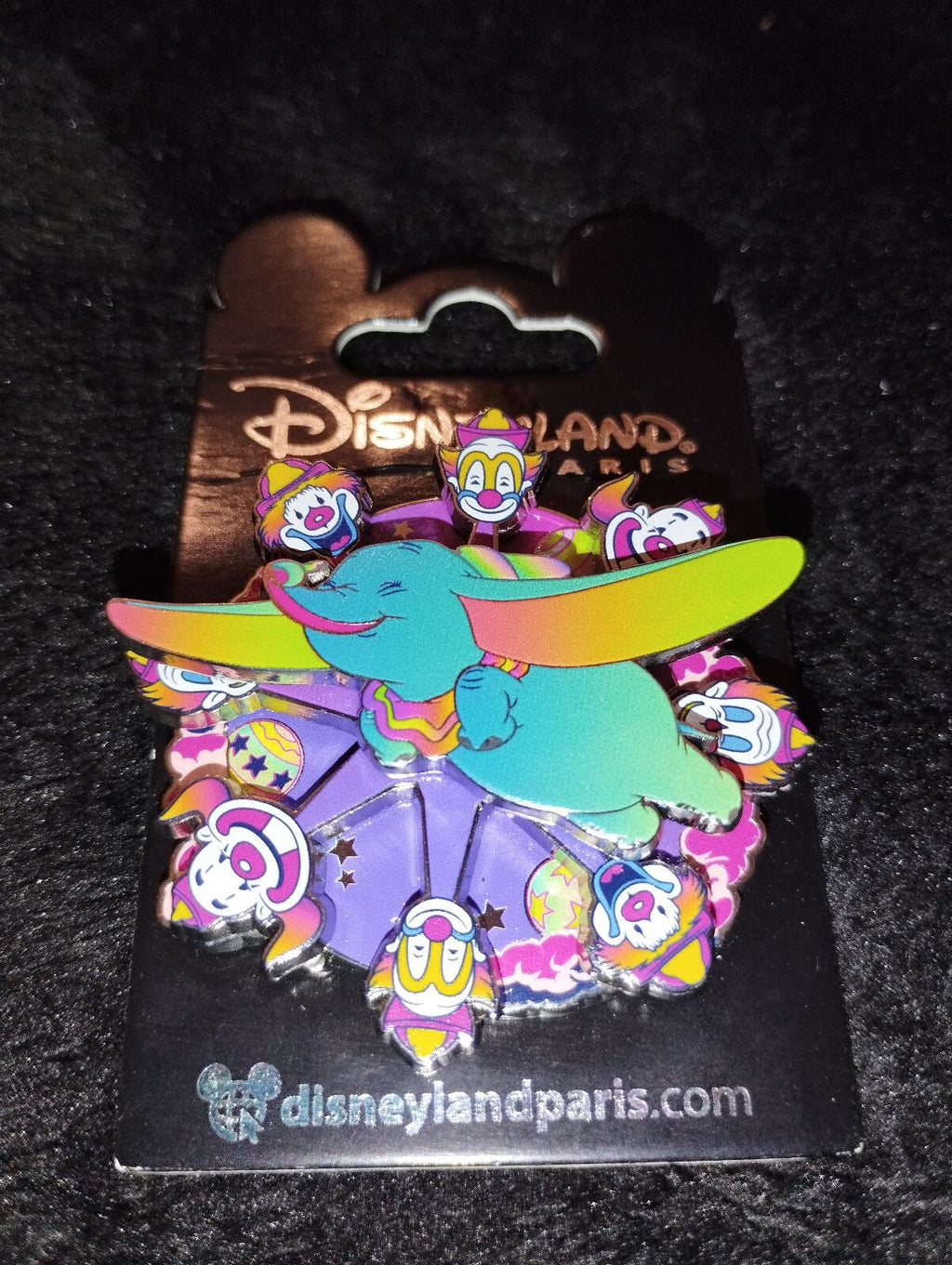 Dumbo Balloon Name & Spinner Clowns flashy color Disney L Paris Dlp 2023 2 Pins