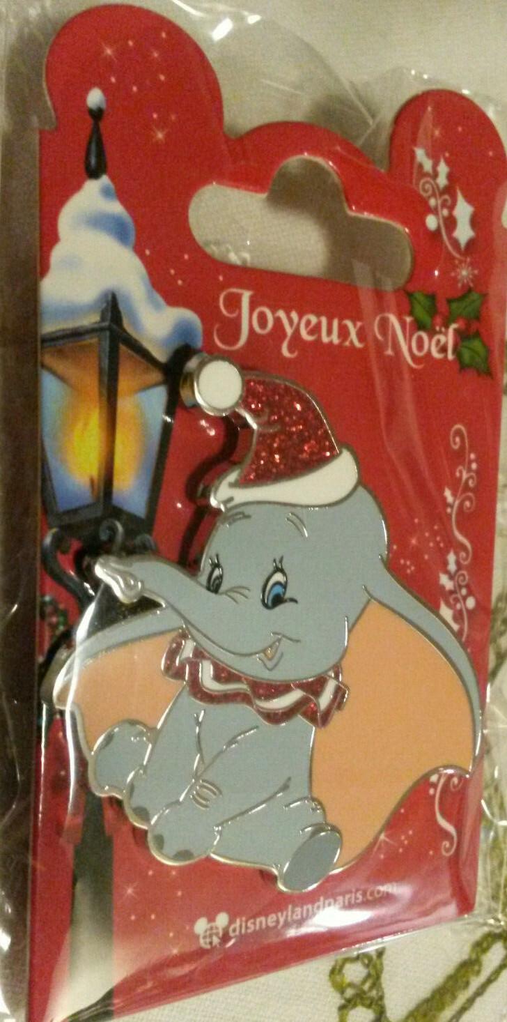 Dumbo Santa Hat Xmas dress Disney Paris Dlrp Dlp October 2019 Glitter Pin