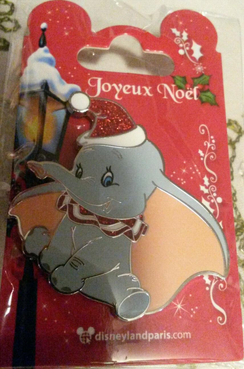 Dumbo Santa Hat Xmas dress Disney Paris Dlrp Dlp October 2019 Glitter Pin