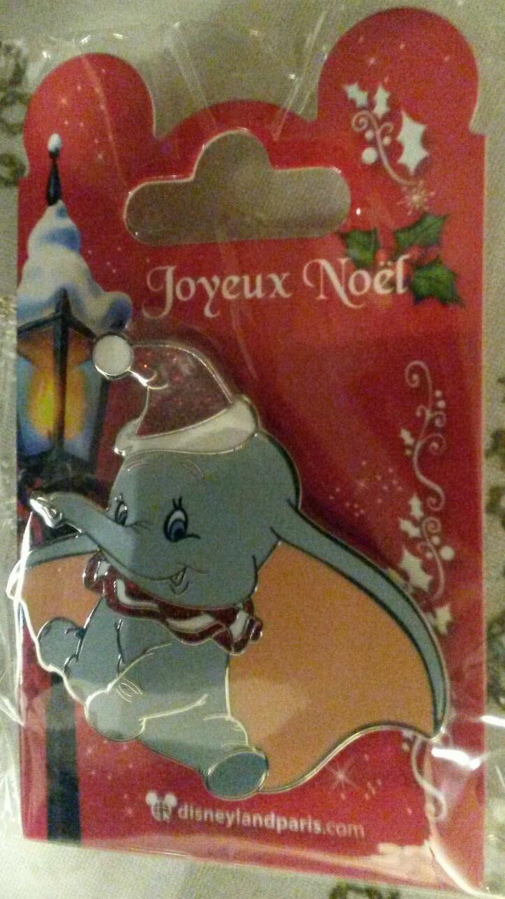 Dumbo Santa Hat Xmas dress Disney Paris Dlrp Dlp October 2019 Glitter Pin