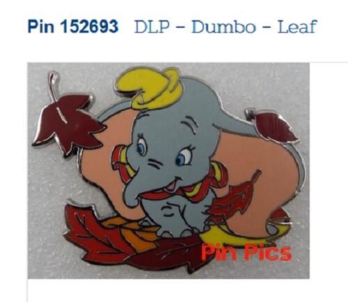 Dumbo Winter Leaves Leaf Series Disney Land Paris DLP Nov 2022 Pin