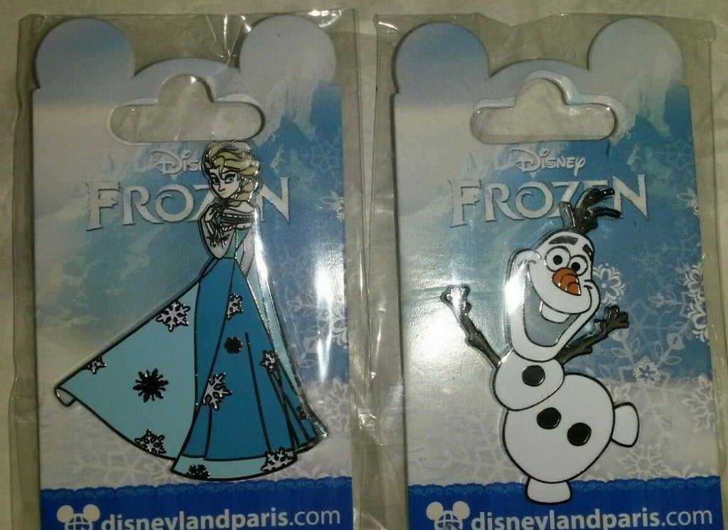 Elsa with snowflakes dress Olaf Frozen Disney Land Paris Dlrp Dlp 2016 2 Pins