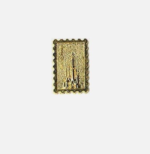Eurodisney Castle gold colour stamp pin Dlrp Dlp Disney pin