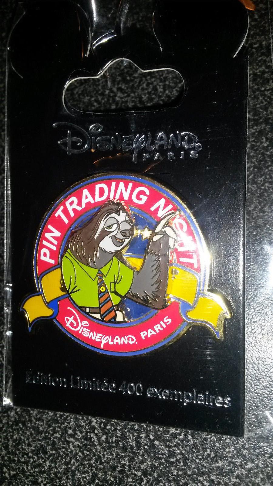 Flash Sloth Zootopia Trading Night Dlp DLRP Disney Land Paris LE 400 2017 Pin