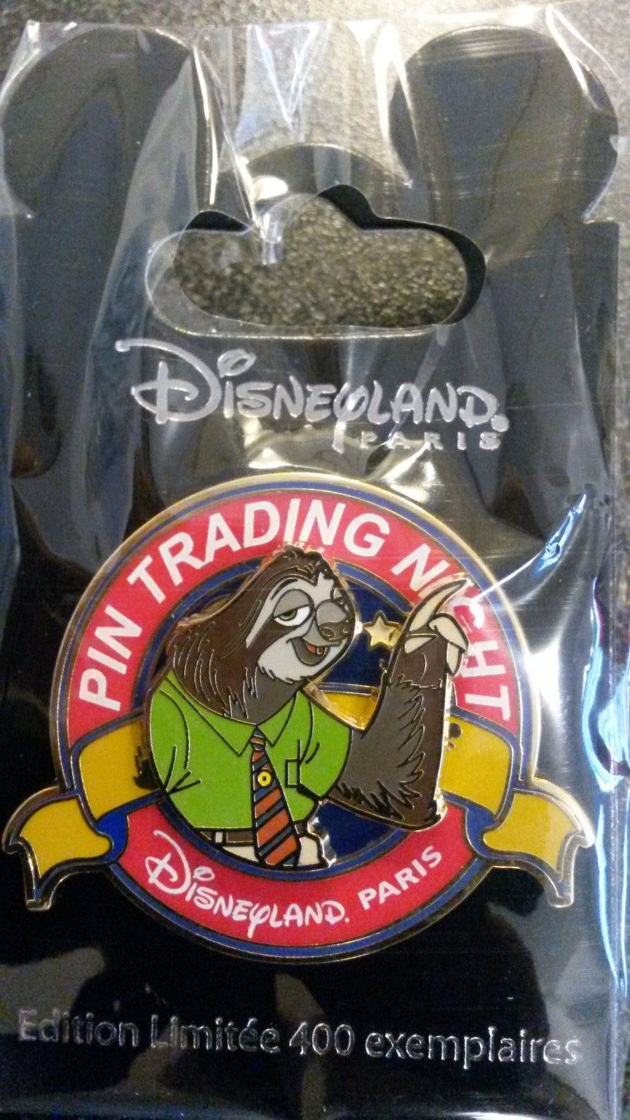 Flash Sloth Zootopia Trading Night Dlp DLRP Disney Land Paris LE 400 2017 Pin
