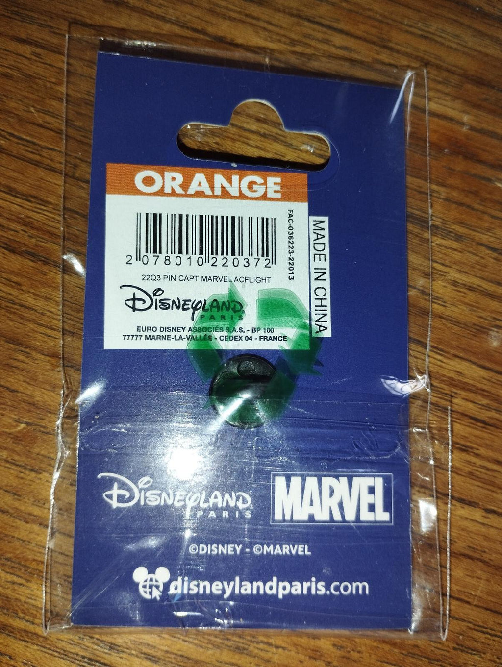 Flight Force Captain Marvel Avenger Campus Marvel Land Disney Paris Dlp 2022 Pin