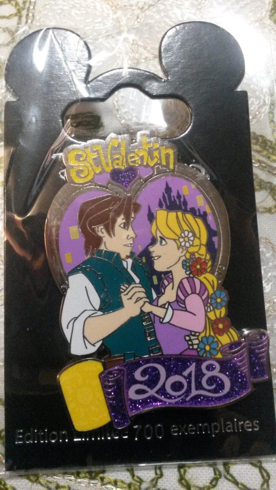 Flynn Rapunzel Tangled Heart Valentine Day LE Disney L Paris Dlrp Dlp 2018 Pin