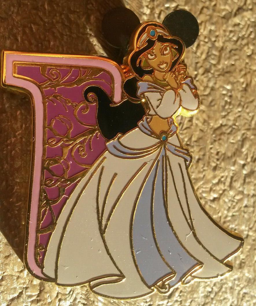 Framed Set Disney Princess Letters 'I' with Jasmine only Disney WDW Pin