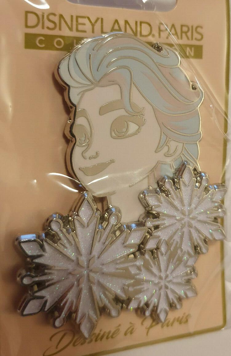 Frozen 2 Elsa Head w Snow Flakes Glitter Disney Paris Dlrp Dlp November 2019 Pin