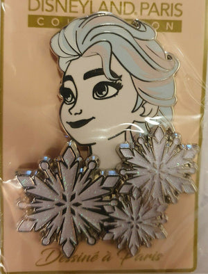 アナと雪の女王2 エルサ スノーフレーク グリッター ディズニー パリ Dlrp Dlp 2019年11月 ピンバッジ