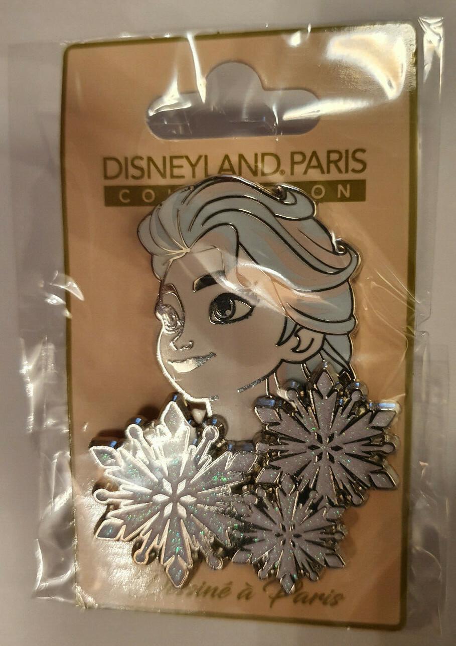 Frozen 2 Elsa Head w Snow Flakes Glitter Disney Paris Dlrp Dlp November 2019 Pin