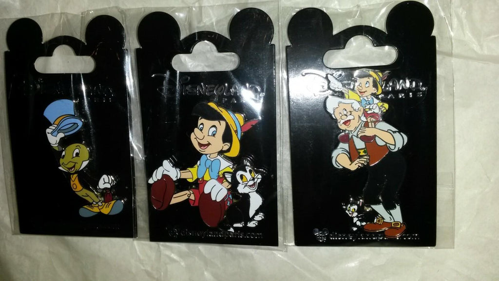 Geppetto Figaro Pinocchio Jiminy August 2020 Disney Land Paris Dlp Dlrp 3 Pins