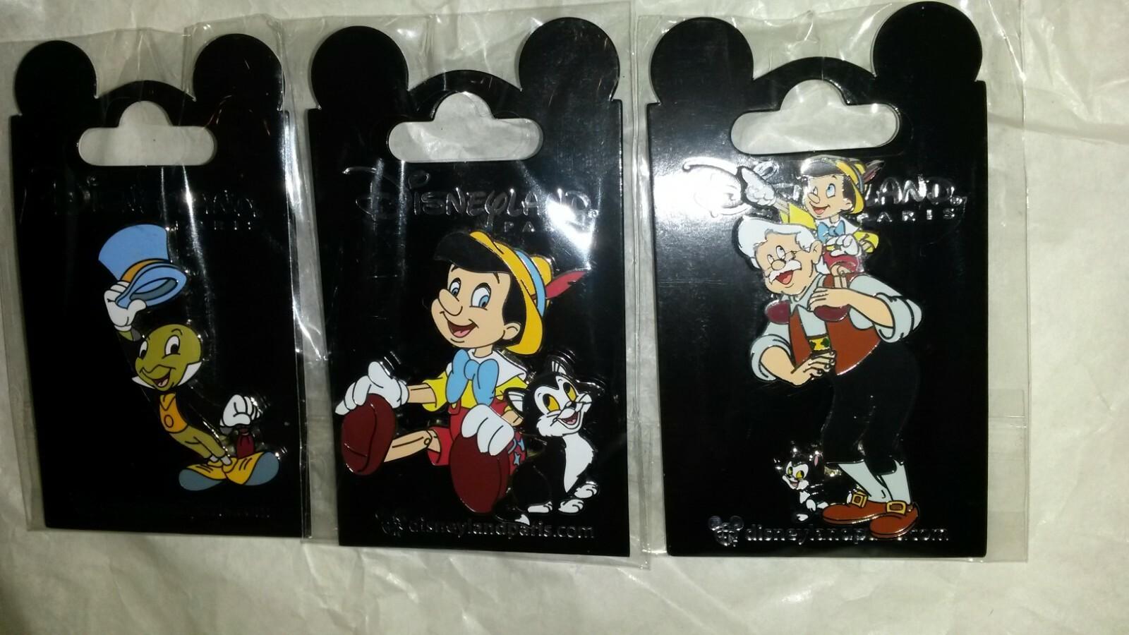 Geppetto Figaro Pinocchio Jiminy August 2020 Disney Land Paris Dlp Dlrp 3 Pins