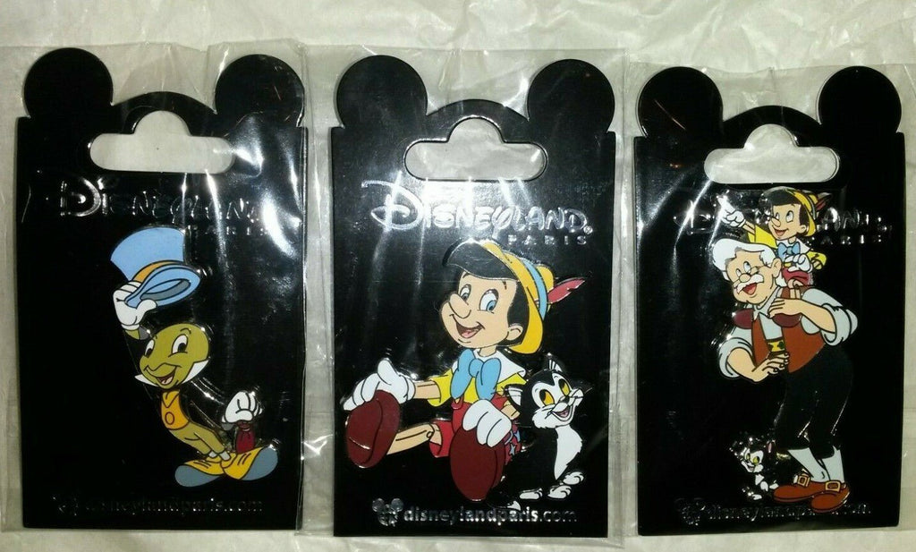 Geppetto Figaro Pinocchio Jiminy August 2020 Disney Land Paris Dlp Dlrp 3 Pins