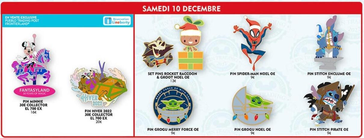 Grogu baby Yoda Merry Force be with you Christmas Disney Paris DLP 2022 2 Pins
