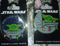 Grogu baby Yoda Merry Force be with you Christmas Disney Paris DLP 2022 2 Pins