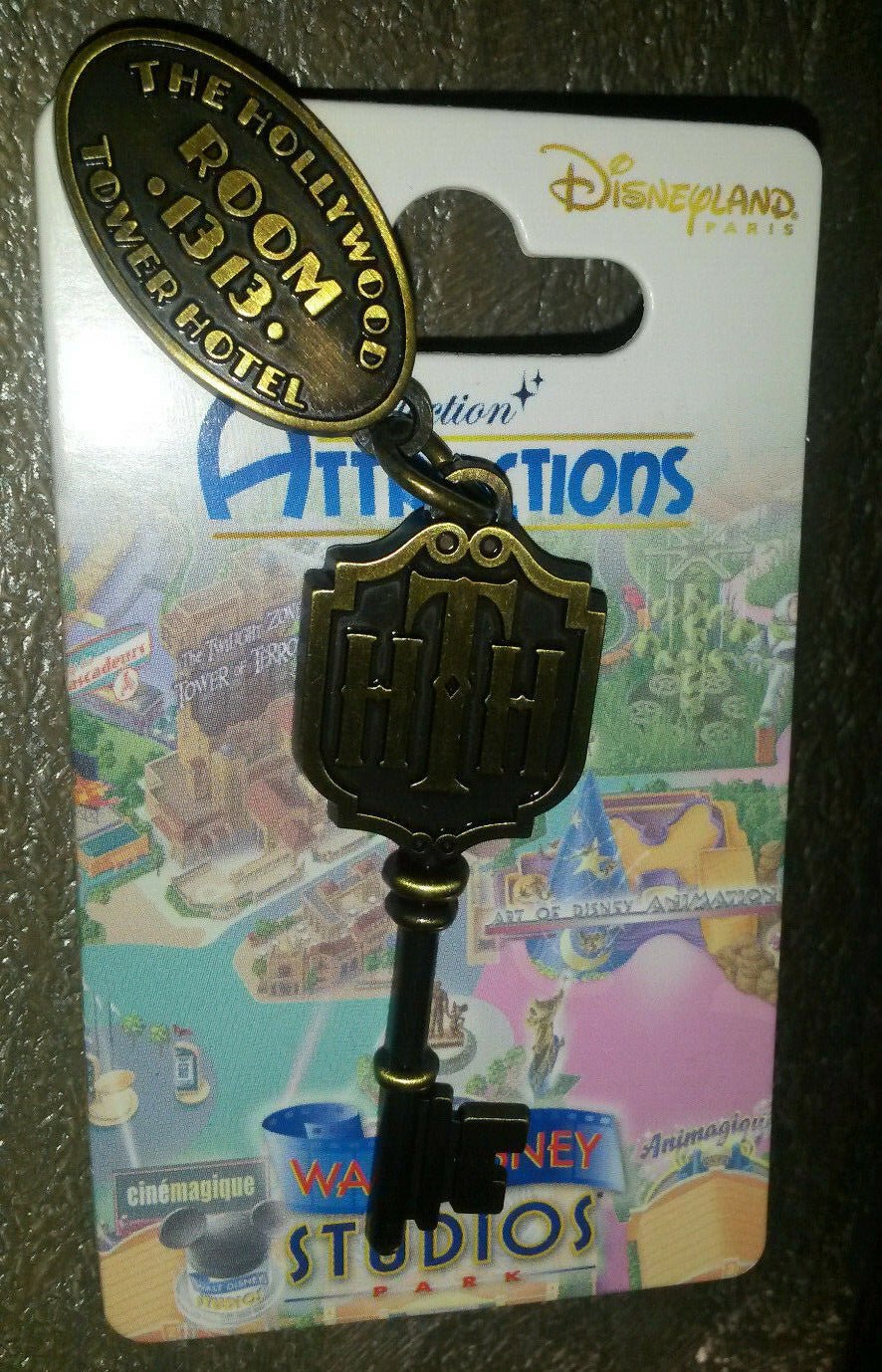 Hollywood Tower Hotel Room 1313 Key Attraction Series Disney Paris Dlrp Dlp Pin