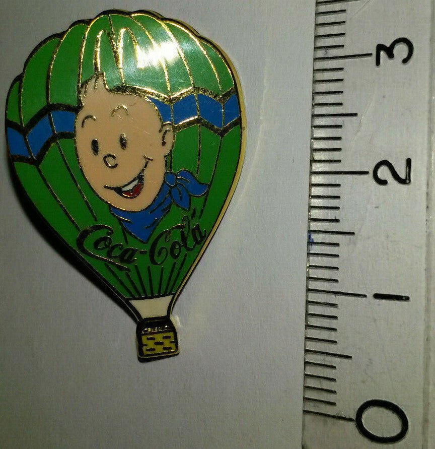 Hot Air Balloon Montgolfiere Coca Cola Mc Donald Tintin Green version Pin