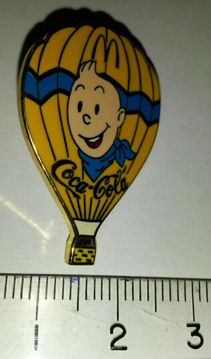Hot Air Balloon Montgolfiere Coca Cola Mc Donald Tintin Yellow version Pin