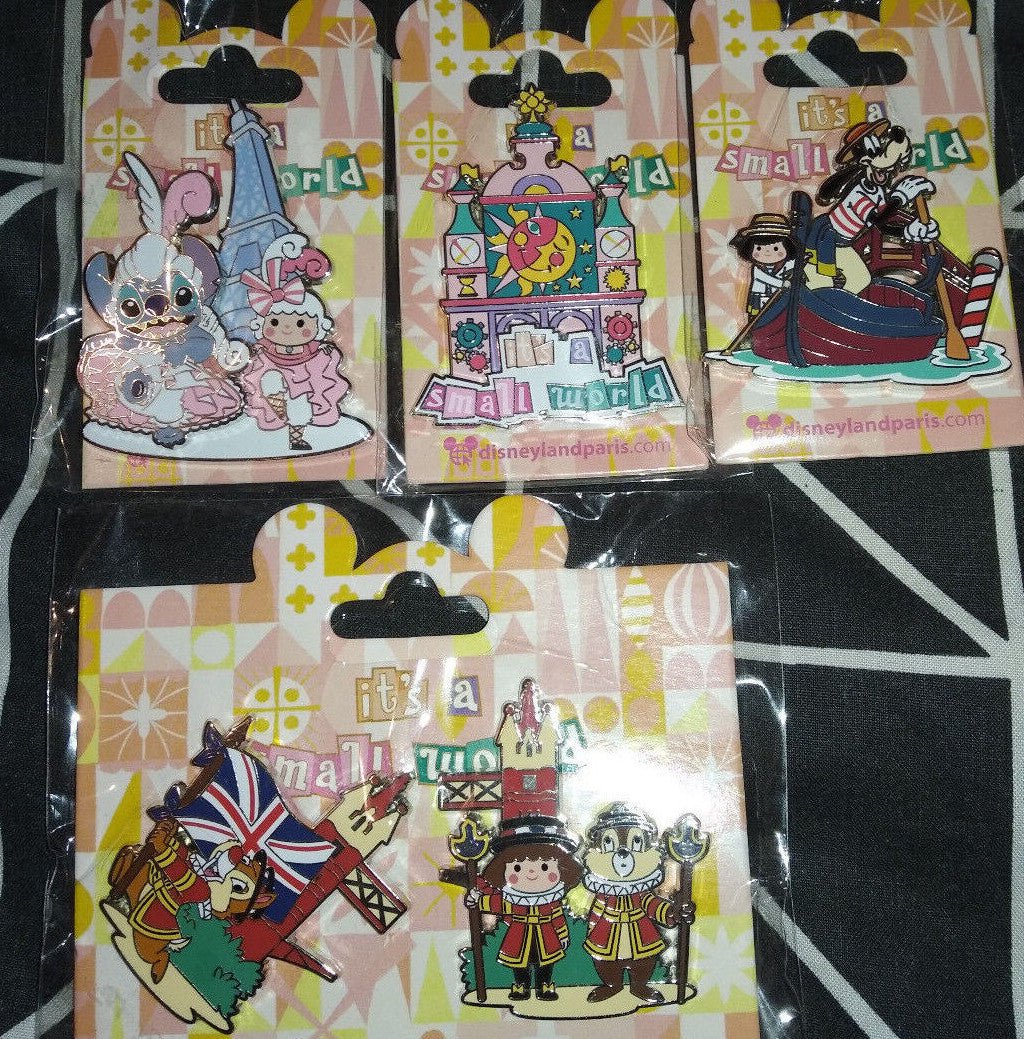 It's a Small World Chip & Dale Stitch Goofy Dlp Disney L Paris 2021 4 Pins Set