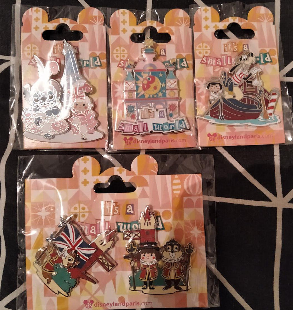 It's a Small World Chip & Dale Stitch Goofy Dlp Disney L Paris 2021 4 Pins Set