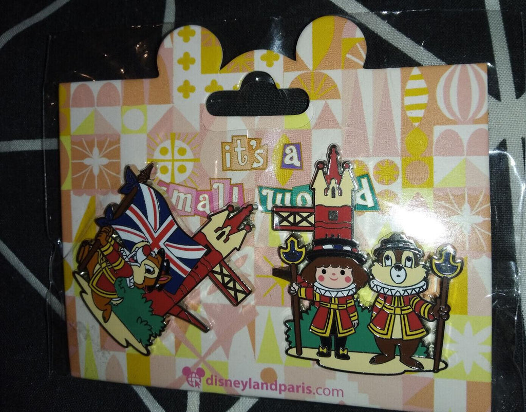 It's a Small World Chip & Dale Stitch Goofy Dlp Disney L Paris 2021 4 Pins Set