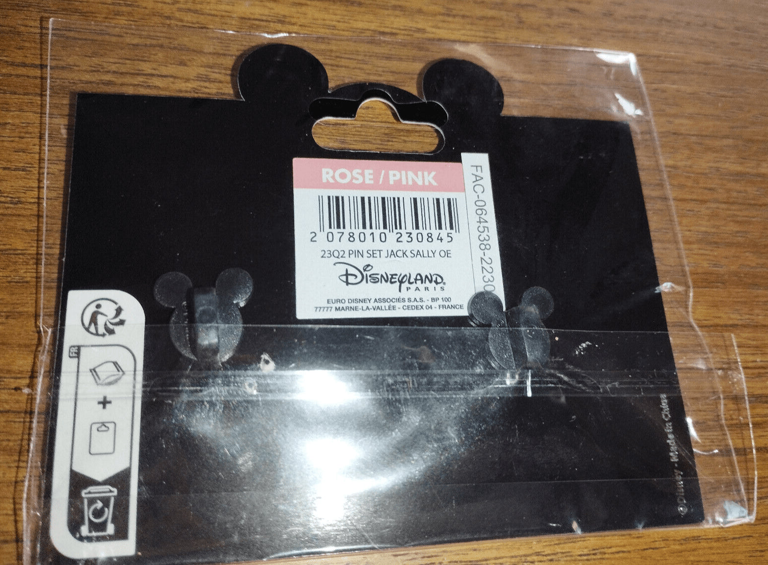 Jack Sally Head and Shoulders Valentine Disney Land Paris Dlp Dlrp 2023 2 Pins