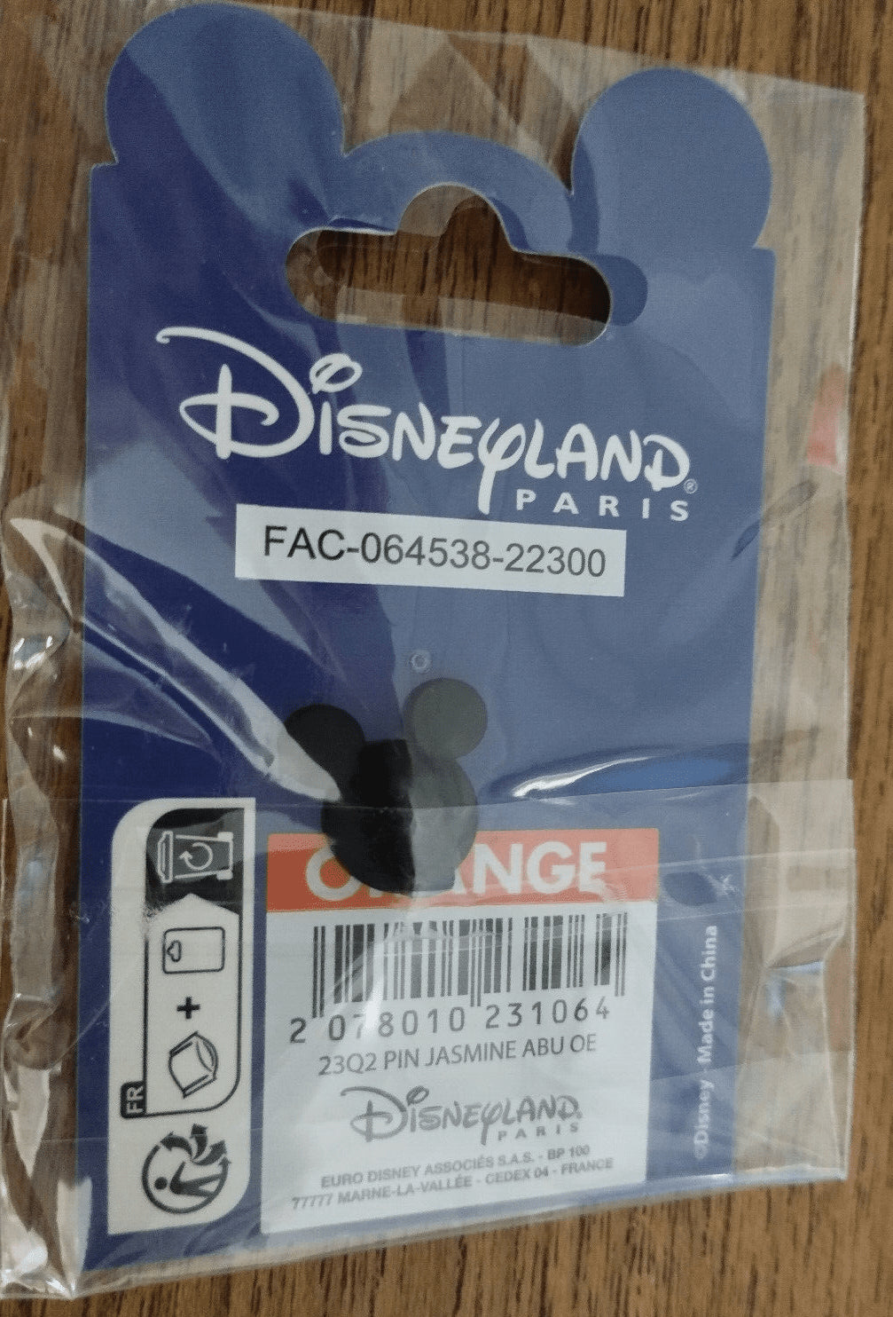 Jasmine Abu (Aladdin) Disney Land Paris Dlrp Dlp April 2023 Pin
