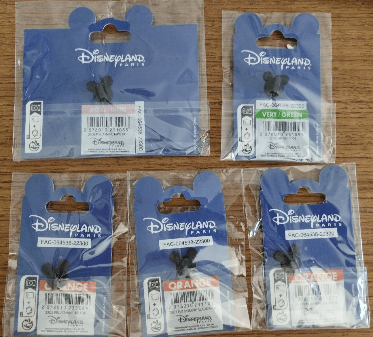 Jasmine Rajah Tiger Abu Aladdin Disney Land Paris Dlrp Dlp April 2023 5 Pins Set