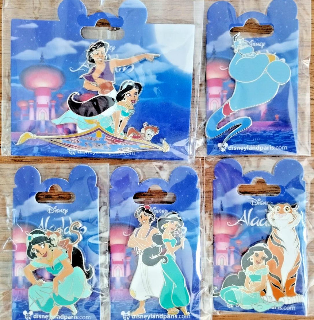 Jasmine Rajah Tiger Abu Aladdin Disney Land Paris Dlrp Dlp April 2023 5 Pins Set