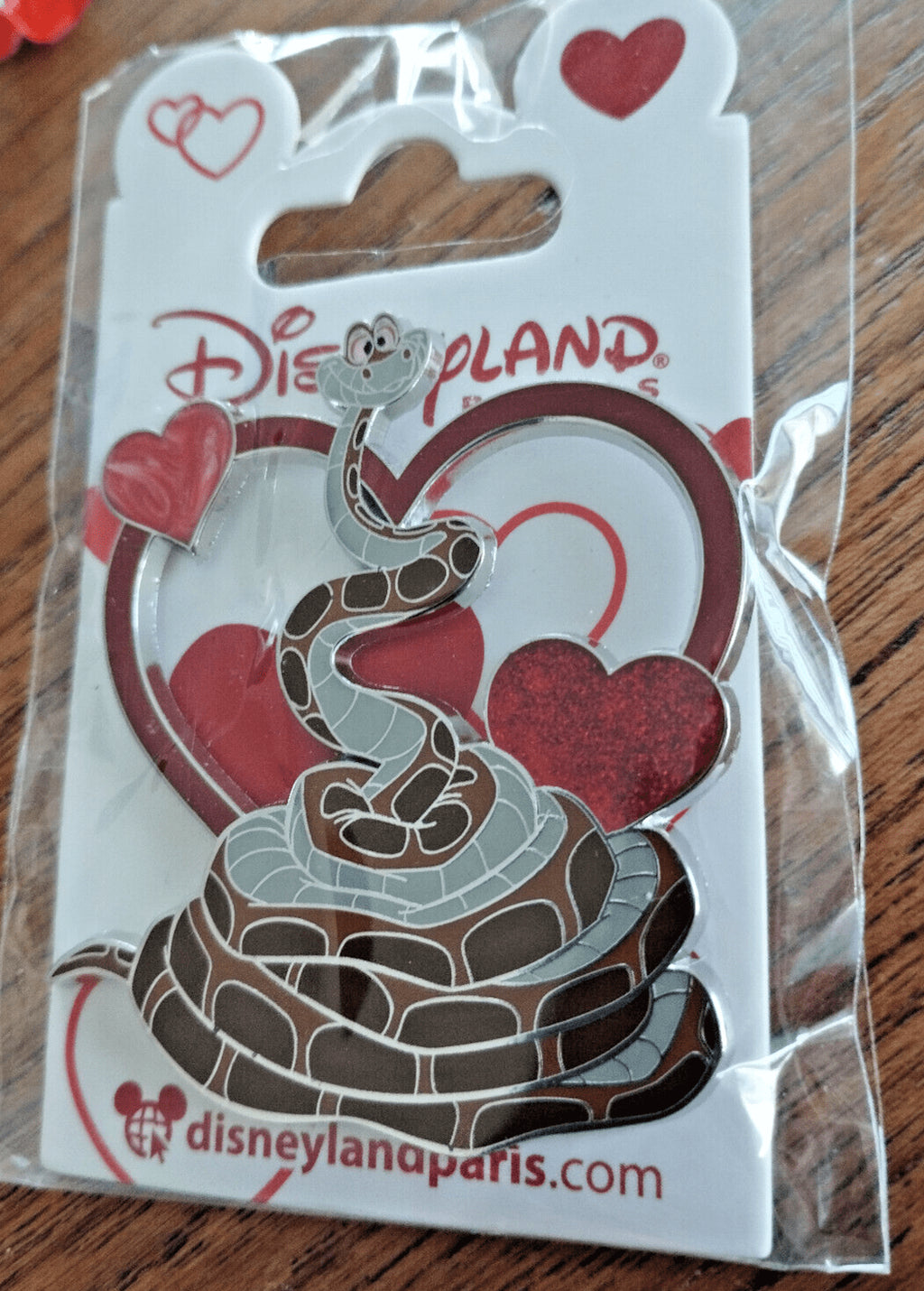 Kaa snake in Heart Valentine Series Disney Land Paris Dlp Dlrp 2023 Glitter Pin