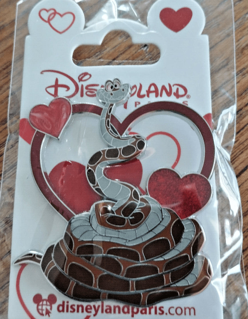 Kaa snake in Heart Valentine Series Disney Land Paris Dlp Dlrp 2023 Glitter Pin