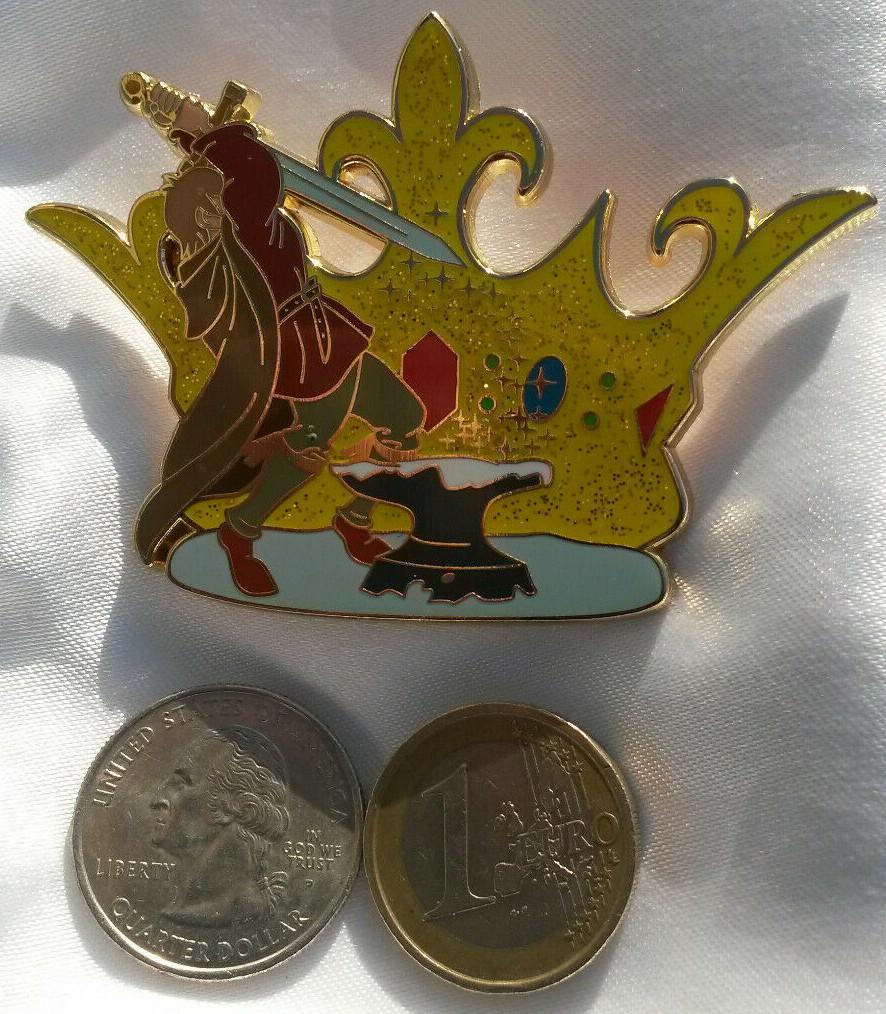 King Arthur Sword in a Stone LE100 Glitter Pin fairy - tale - pins Glitter Pin