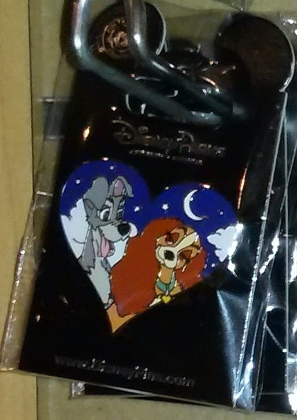 Lady and the Tramp in starry Heart Disney Land Paris Dlrp Dlp Pin