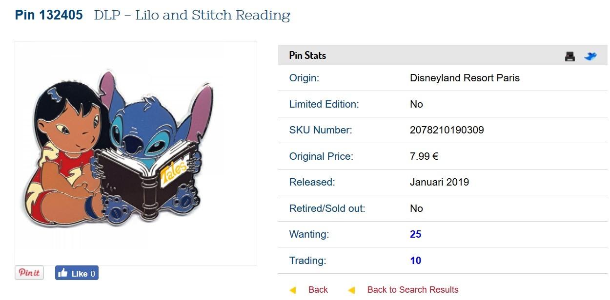 Lilo and Stitch Reading book Disney Paris Dlrp Dlp 2019 January pin