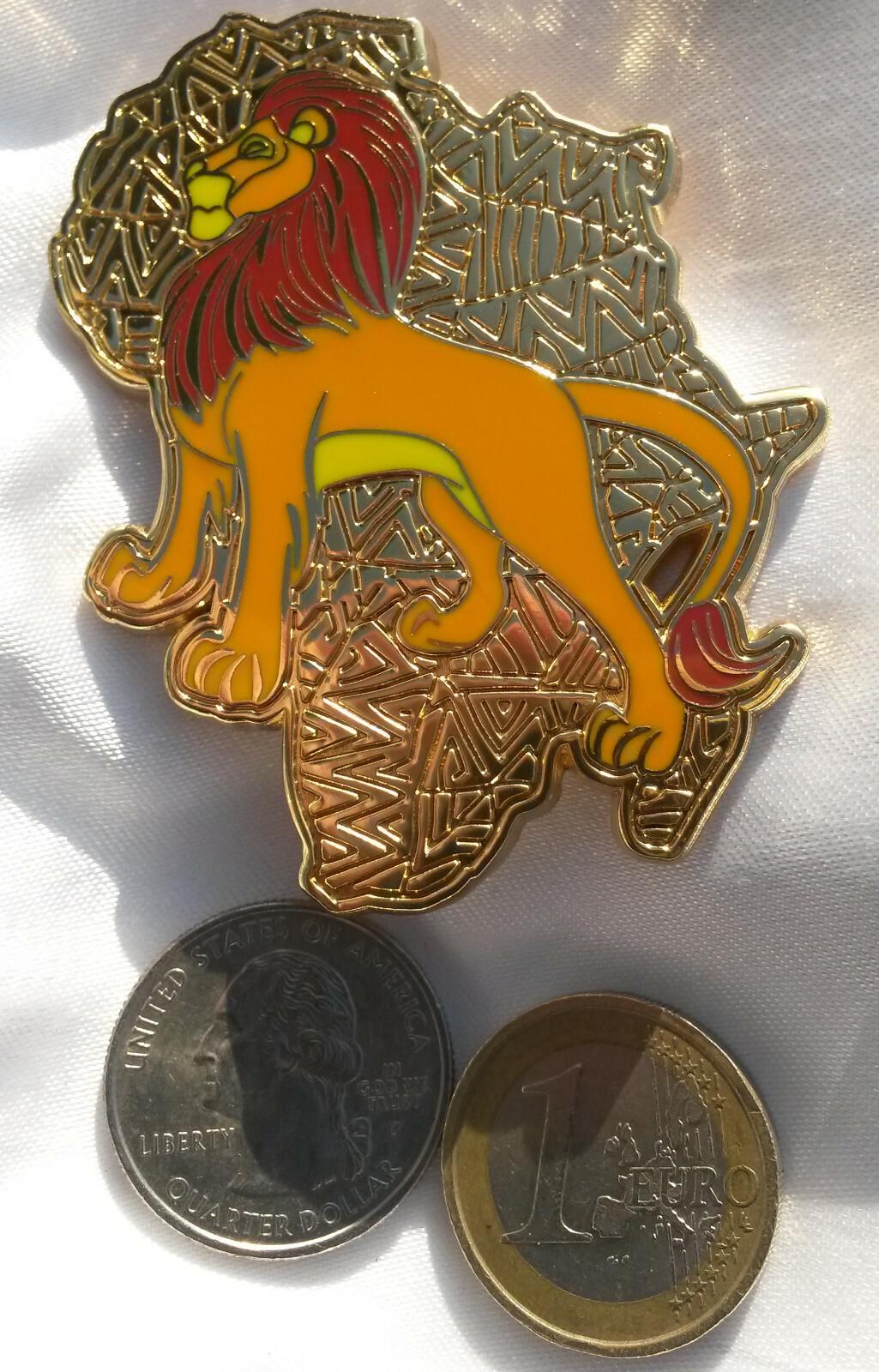 Lion King LE60 fairy - tale - pins ( with African continent in background) Pin
