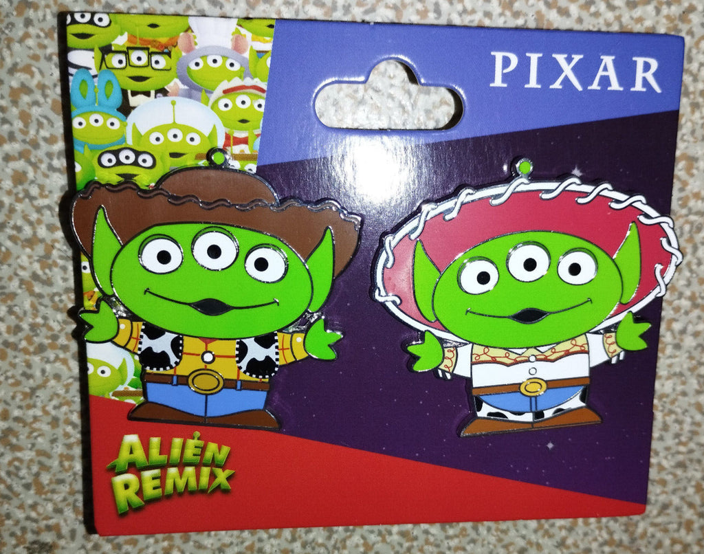 Little Green Men as Jessie and Woody LGM Aliens Pixar Disney Paris Dlp Pin