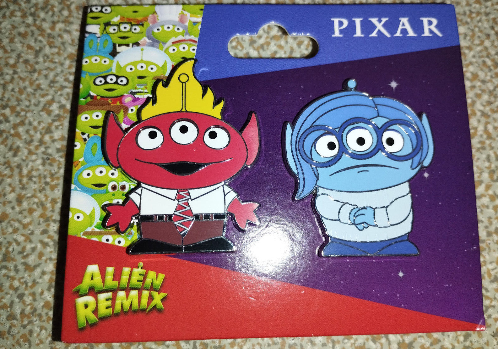 Little Green Men as Sadness Anger LGM Aliens Inside Out Disney L Paris Dlp Pin
