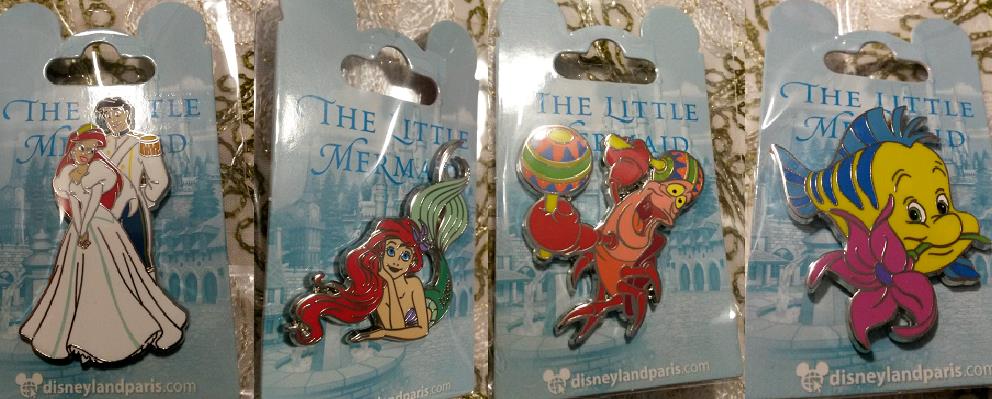 Little Mermaid Series 4 Pins Eric Flounder Sebastian Disney Paris Dlrp Dlp 2018