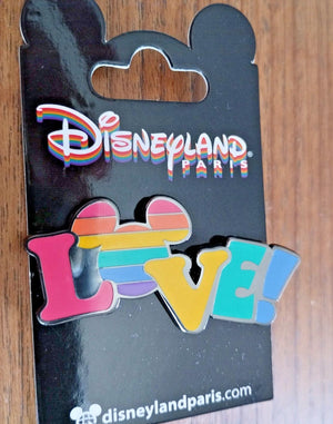 ミッキーヘッド レインボーカラー ディズニーランドパリ DLP DLRP 2023年6月 ピンバッジ