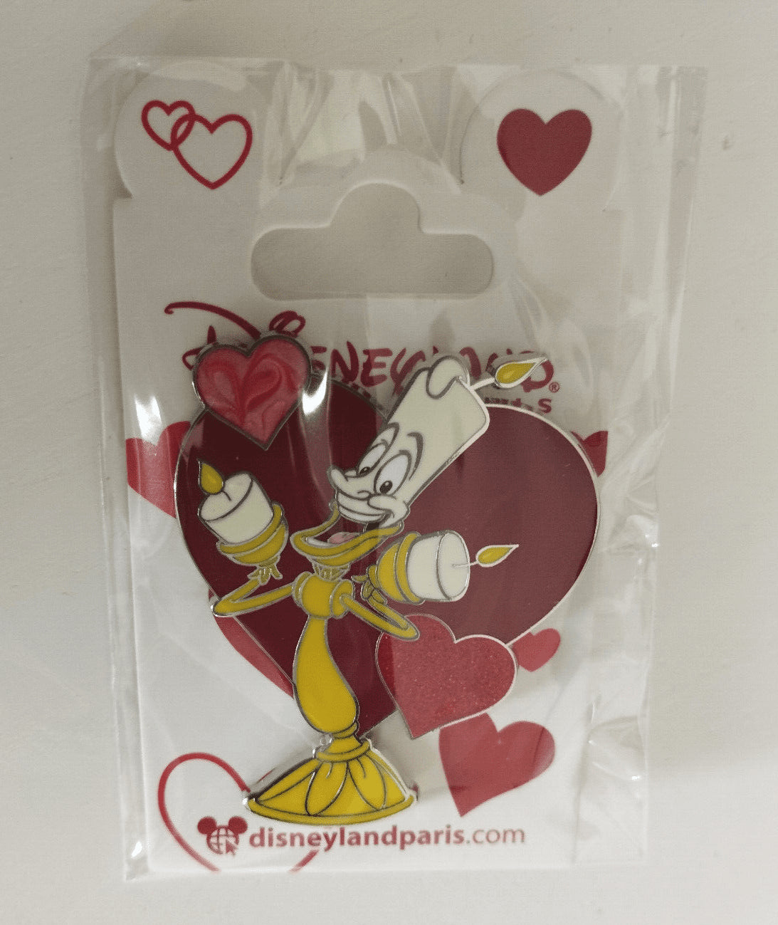 Lumiere in Heart Valentine Series Disney Land Paris Dlp Dlrp 2023 Glitter Pin