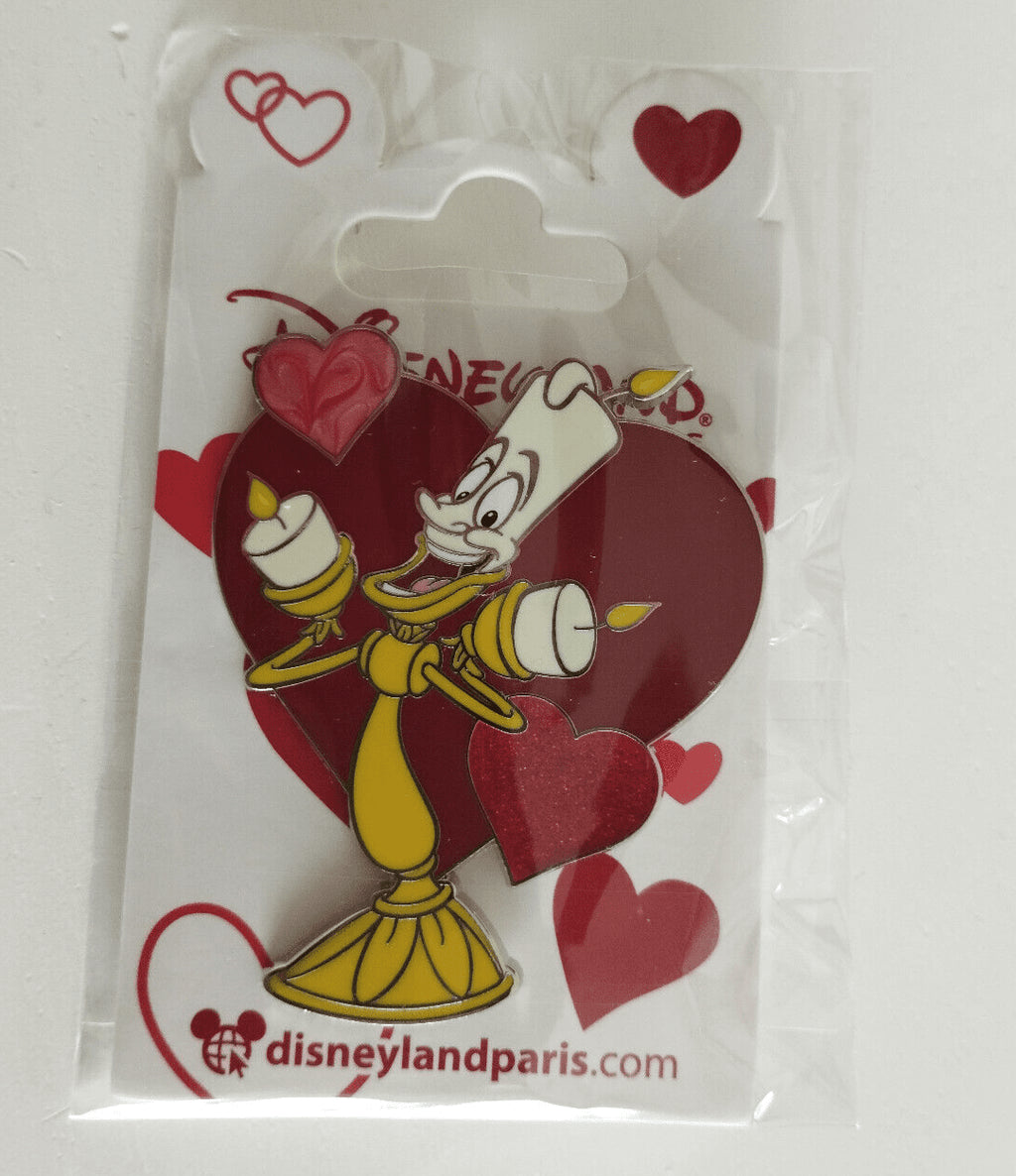 Lumiere in Heart Valentine Series Disney Land Paris Dlp Dlrp 2023 Glitter Pin