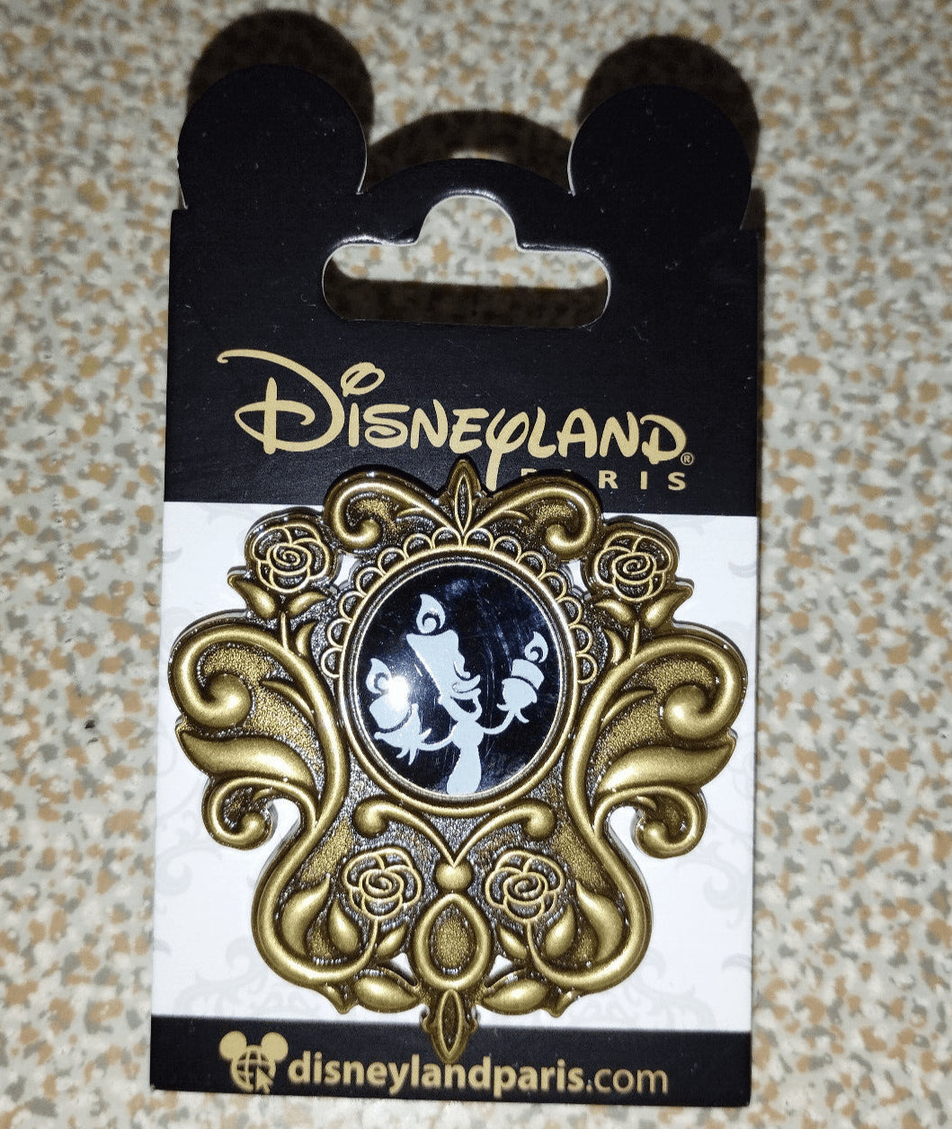 Lumiere Silhouette Filigree Frame Beauty & Beast Disney Paris Dlp May 2024 Pin