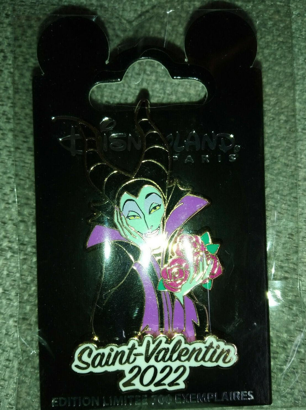 Maleficent St Valentin Valentine 2022 Disney Land Paris LE 700 Dlp Dangle Pin