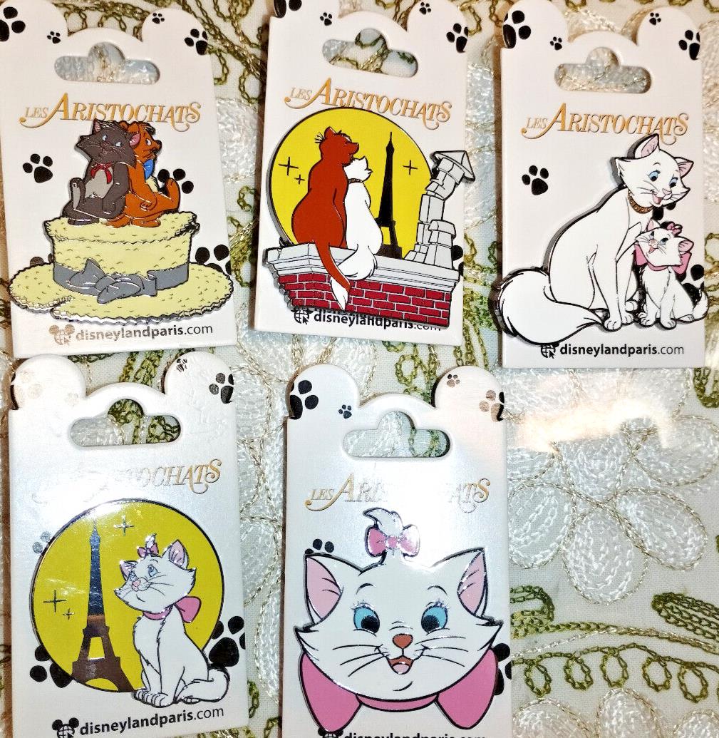 Marie Duchess O'Malley Berl Aristocats 5 Pins Nov 2024 Set Disney Land Paris Dlp
