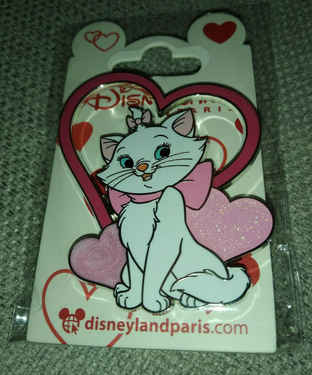 Marie in Heart Valentine Series Disney Land Paris Dlp Dlrp 2022 Glitter Pin